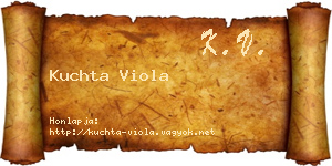 Kuchta Viola névjegykártya